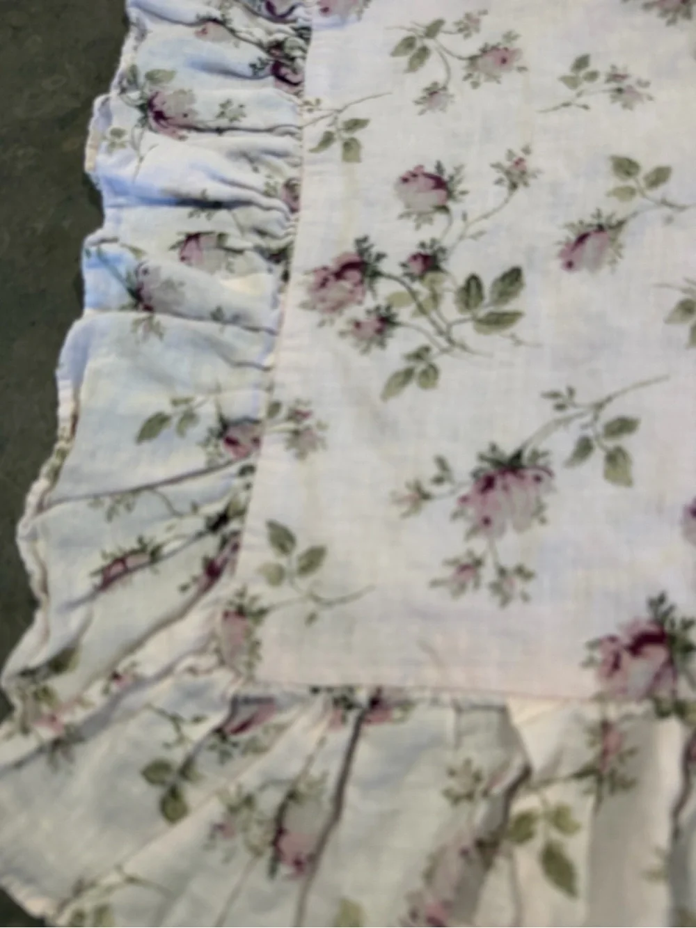 BELLA NOTTE Vintage floral LINEN pale pink single sham